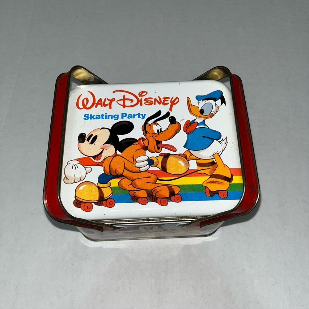 Walt Disney Skating Party Handled Vintage‎ Tin